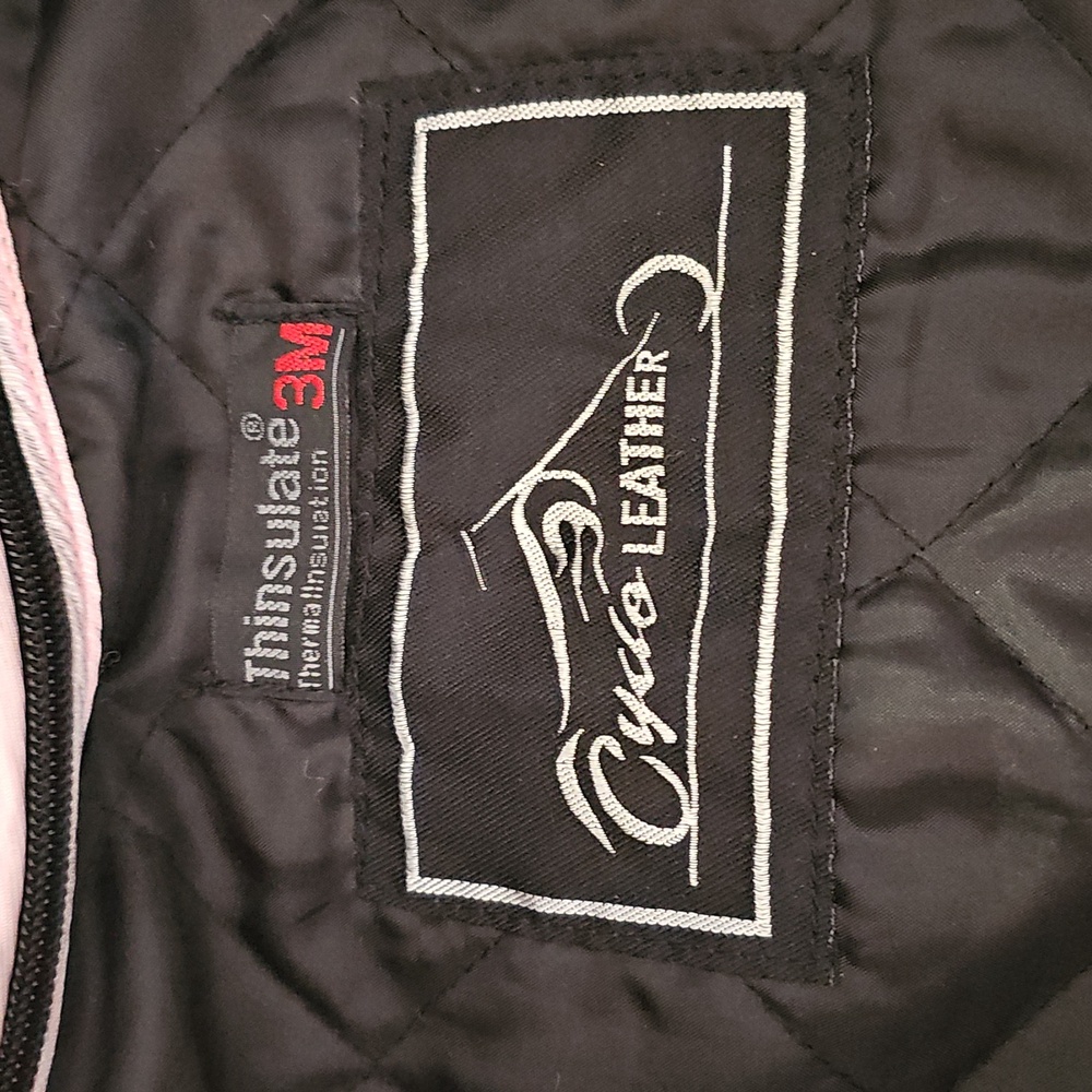 Cycle Leather Jacket XL Pink Gray Black - Picture 3 of 14